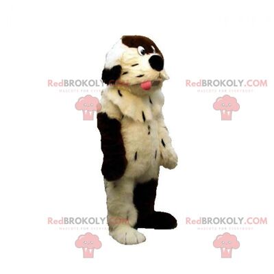 Weißer und schwarzer Hund REDBROKOLY Maskottchen. Snoopy REDBROKOLY Maskottchen / REDBROKO_05579