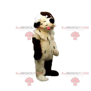 Mascotte de chien blanc et noir REDBROKOLY. Mascotte Snoopy REDBROKOLY / REDBROKO_05579