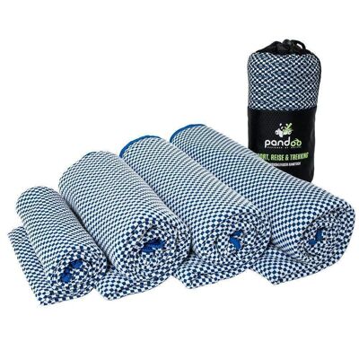 Travel towel with bamboo activated carbon fibers | Size S | dark blue