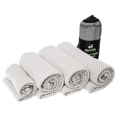 Travel towel with bamboo activated carbon fibers | Size S | Gray