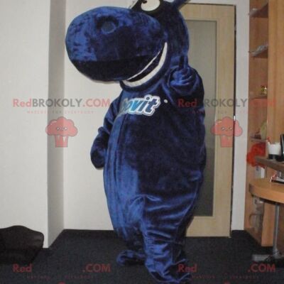 Giant and smiling blue whale REDBROKOLY mascot / REDBROKO_05675