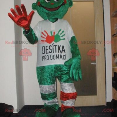 Basura gris gigante de la mascota de REDBROKOLY. Contenedor de basura REDBROKOLY mascota / REDBROKO_05687