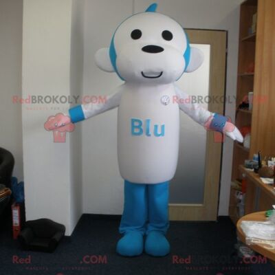 Giant and colorful pixelated robot REDBROKOLY mascot / REDBROKO_05706