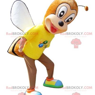 Pulpo naranja mascota REDBROKOLY con gorro de baño verde / REDBROKO_05730