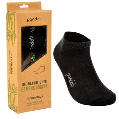 Bamboo Sneaker Socks | 6 pack | Black | Size 35-38