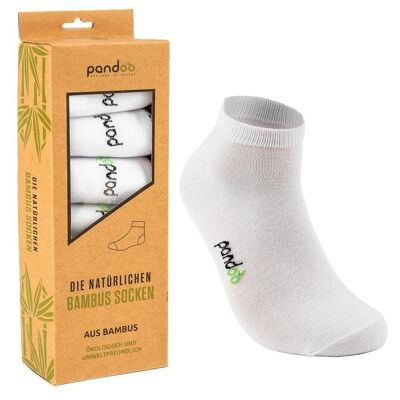 calcetines deportivos de bambú | paquete de 6 | Blanco | Talla 35-38