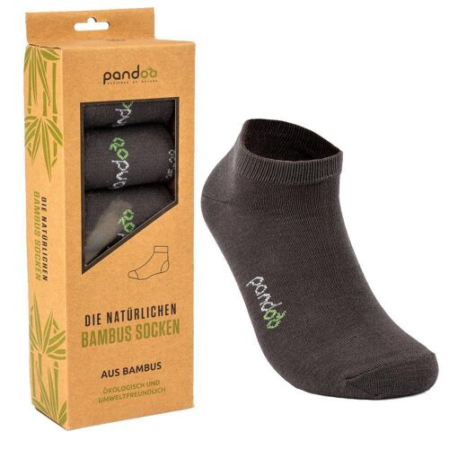 Bambus Sneaker Socken | 6er Pack | Grau | Größe 35-38