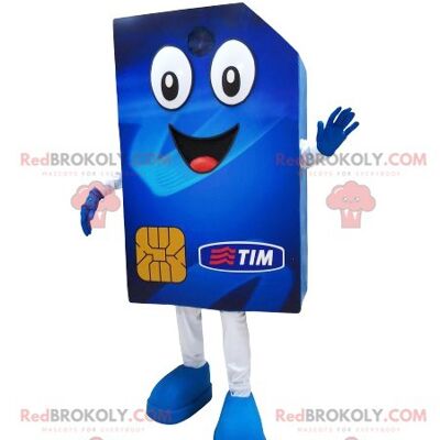 2 giant and smiling SIM card REDBROKOLY mascots / REDBROKO_05865