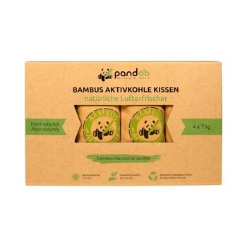 Désodorisant naturel au charbon actif de bambou | 4x75g 1