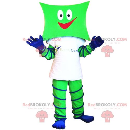 Green alien REDBROKOLY mascot green creature / REDBROKO_05967
