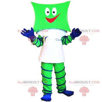 Mascotte d'extraterrestre vert REDBROKOLY créature verte / REDBROKO_05967
