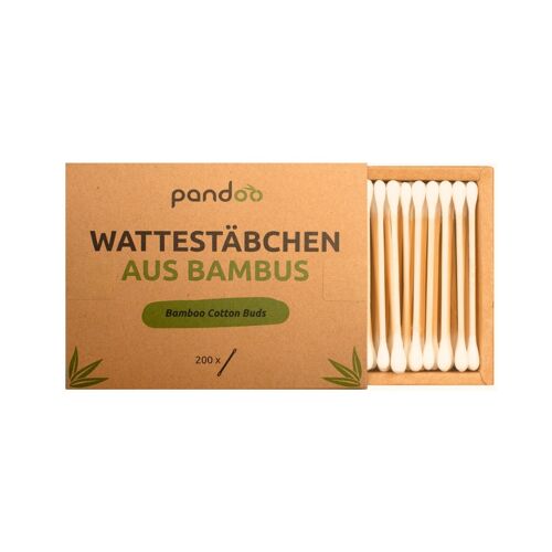 Plastic-free cotton swabs | Bamboo and Organic Cotton | 200 pieces
