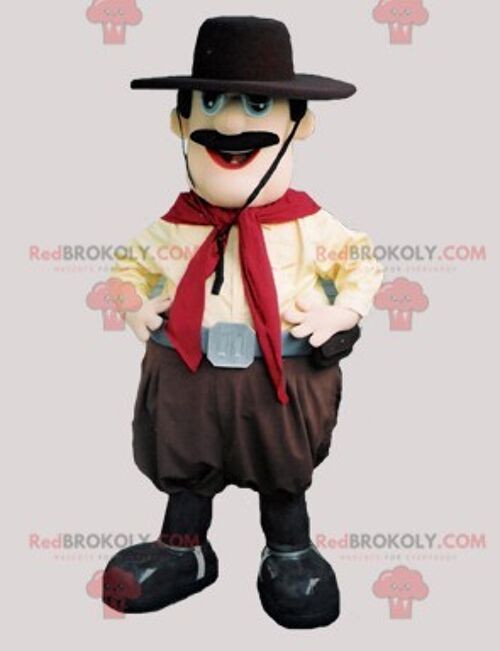 Toreador REDBROKOLY mascot. Spanish REDBROKOLY mascot in traditional dress / REDBROKO_05994