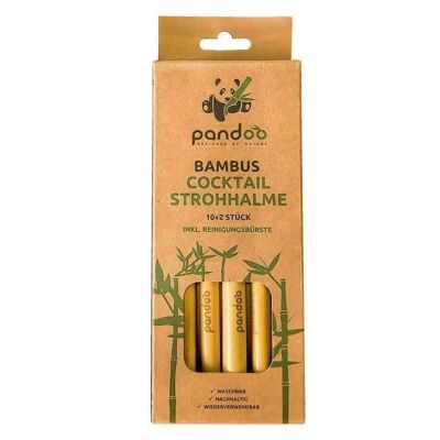 Cannucce di bambù senza plastica | Prodotto 100% naturale | dimensione del cocktail