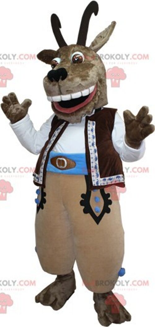 Brown boy REDBROKOLY mascot in sportswear / REDBROKO_06073