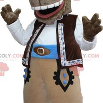 Brown boy REDBROKOLY mascot in sportswear / REDBROKO_06073