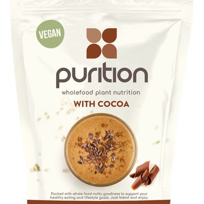 Purition wholefood Plant Based nutrition - with Cocoa (250g)- Natural Ingredients for Natural Wellness.