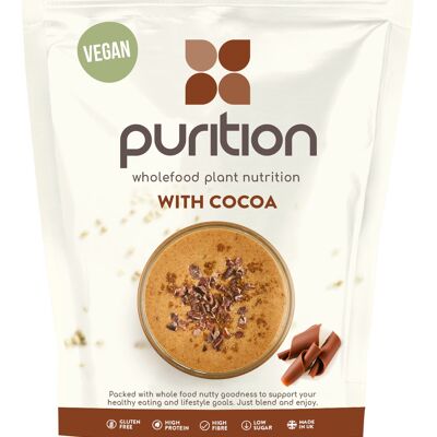 Purition wholefood Plant Based nutrition - with Cocoa (250g)- Natural Ingredients for Natural Wellness.