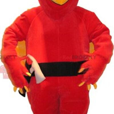 Pájaro buitre rojo REDBROKOLY mascota en traje de manitas / REDBROKO_06155