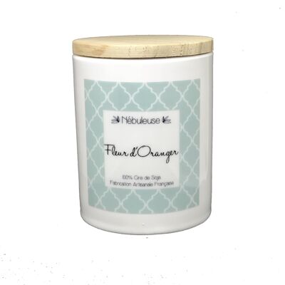 Ceramic & Wood Candle - Orange Blossom