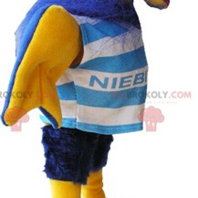 Oso de peluche azul mascota REDBROKOLY con camiseta / REDBROKO_06311
