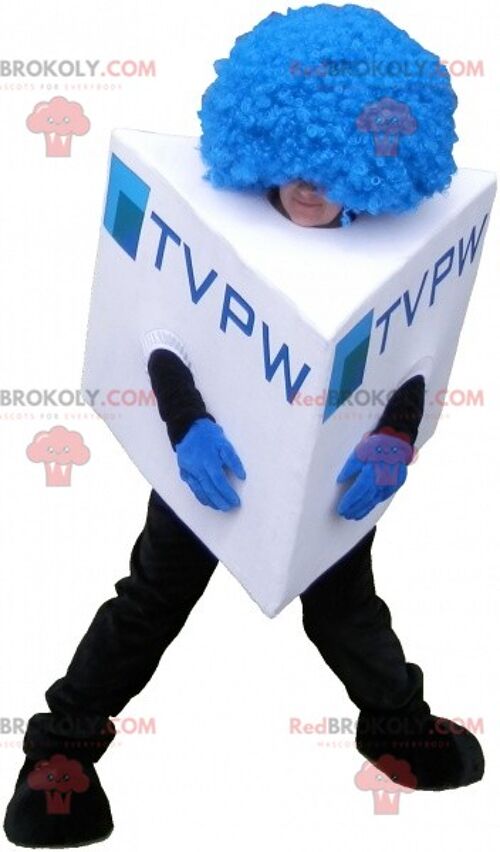 Snowman REDBROKOLY mascot overalls and cap / REDBROKO_06328