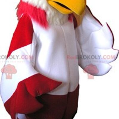 White and green bird REDBROKOLY mascot in sportswear / REDBROKO_06331