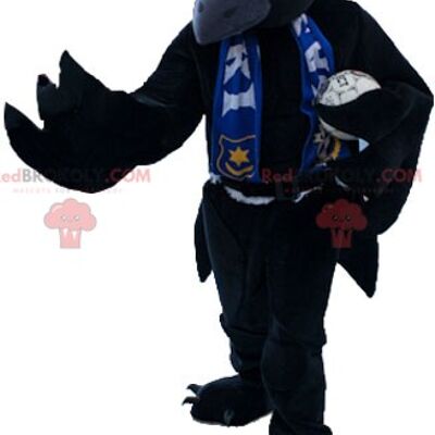 Big dog REDBROKOLY mascot in sportswear with a cap / REDBROKO_06550