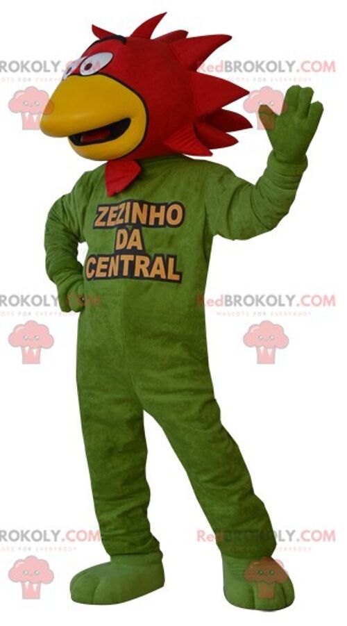 REDBROKOLY mascot man dressed in green and yellow / REDBROKO_06580
