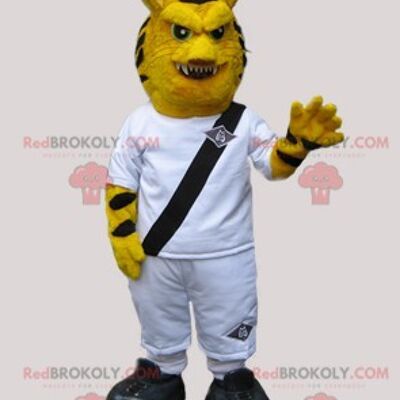 Cute giant yellow tiger REDBROKOLY mascot / REDBROKO_06731