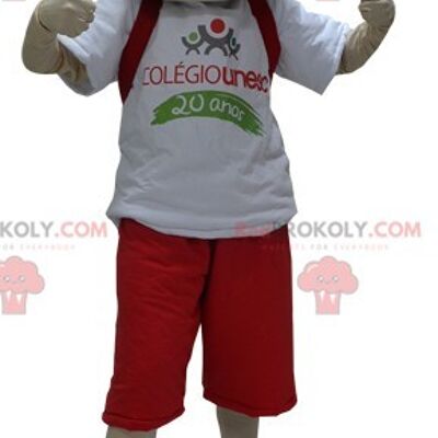 Scimmia gorilla marrone REDBROKOLY mascotte con corona / REDBROKO_06746