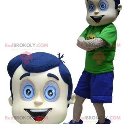 Young boy REDBROKOLY mascot with a cap / REDBROKO_06747