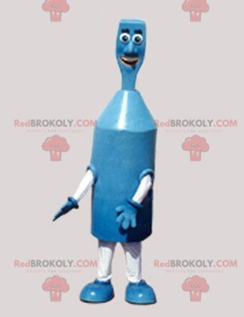 REDBROKOLY mascot man in overalls with a construction helmet / REDBROKO_06793