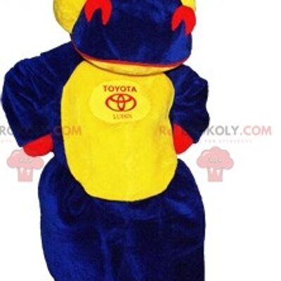 Red yellow and blue dragon REDBROKOLY mascot. Dinosaur REDBROKOLY mascot / REDBROKO_06831