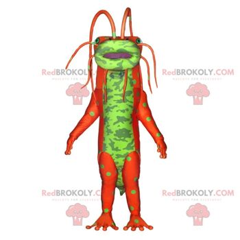 Mascotte d'extraterrestre vert REDBROKOLY avec un slip britannique / REDBROKO_06865 1