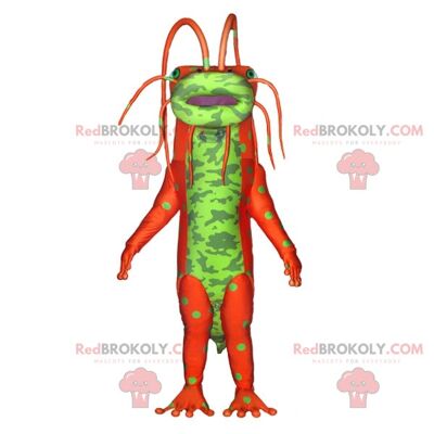Green extraterrestrial REDBROKOLY mascot with a UK slip / REDBROKO_06865