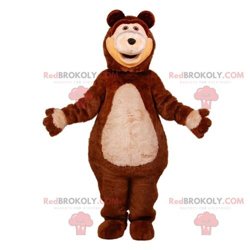 Brown bear REDBROKOLY mascot dressed in police uniform / REDBROKO_06877