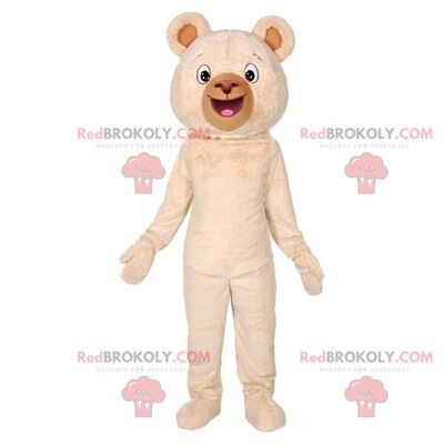 Mascotte de gros nounours gris REDBROKOLY habillé en tenue d'été / REDBROKO_06880