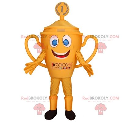 Orsacchiotto arancione mascotte REDBROKOLY. Orso arancione REDBROKOLY mascotte / REDBROKO_06912