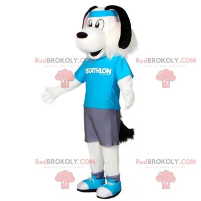 Red dog REDBROKOLY mascot with colorful polka dots / REDBROKO_06915