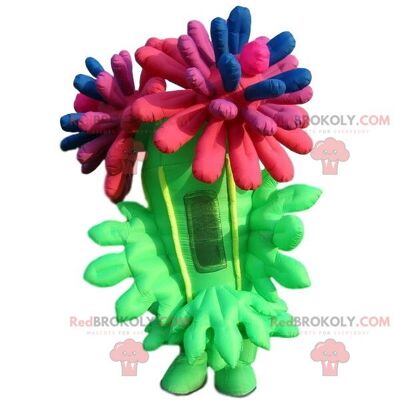 Giant inflatable flower REDBROKOLY mascot. Flower costume / REDBROKO_06962