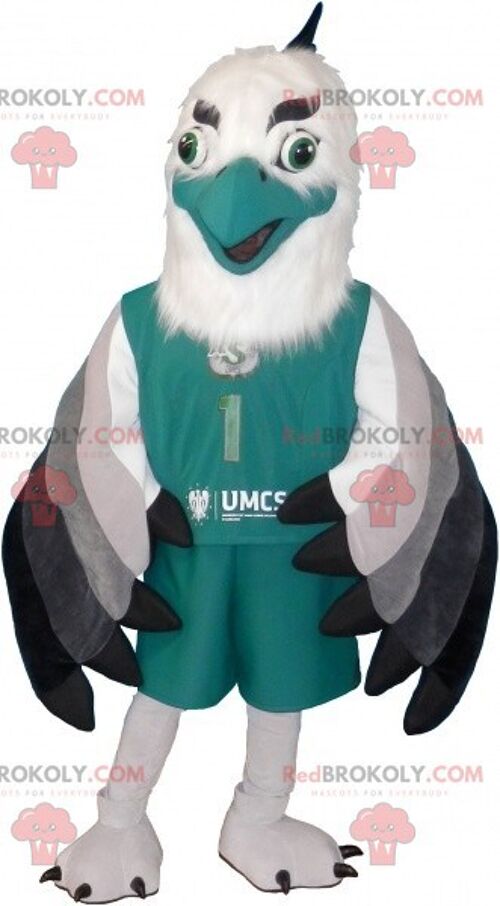 Blue and green cat REDBROKOLY mascot. Green animal REDBROKOLY mascot / REDBROKO_06993
