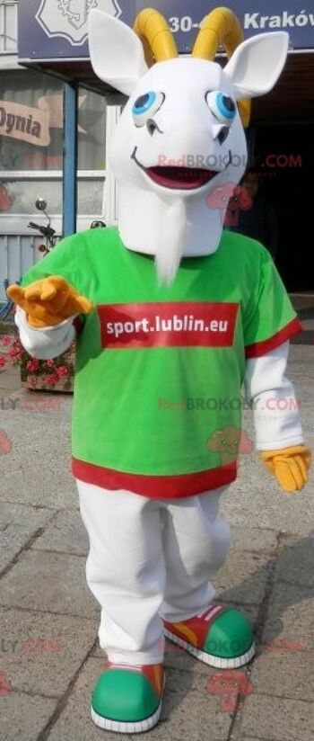 Mascotte d'aigle REDBROKOLY vêtu d'une tenue de sport. Mascotte oiseau REDBROKOLY / REDBROKO_06996 4