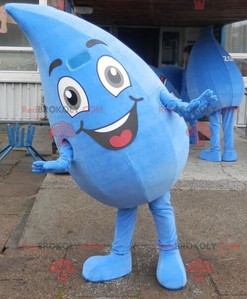 Giant and smiling water drop REDBROKOLY mascot. Water REDBROKOLY mascot / REDBROKO_07004