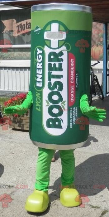 Mascotte très souriante d'ananas géant jaune et vert de REDBROKOLY. / REDBROKO_07063 4