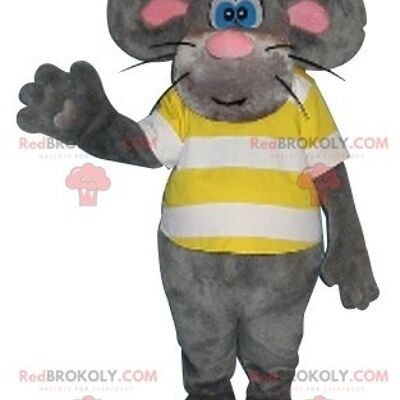 Very realistic brown and white rodent mouse REDBROKOLY mascot / REDBROKO_07096