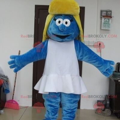 Puffetta REDBROKOLY mascotte famoso personaggio blu / REDBROKO_07255