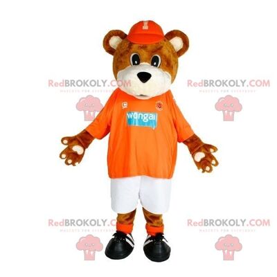 Plump and funny blue beaver REDBROKOLY mascot. Beaver costume / REDBROKO_07361