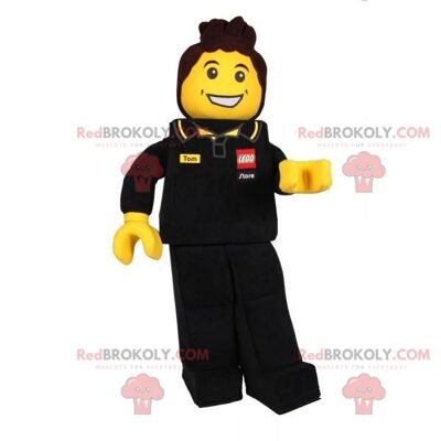 Lego vampiro REDBROKOLY mascotte con un bel costume nero / REDBROKO_07501