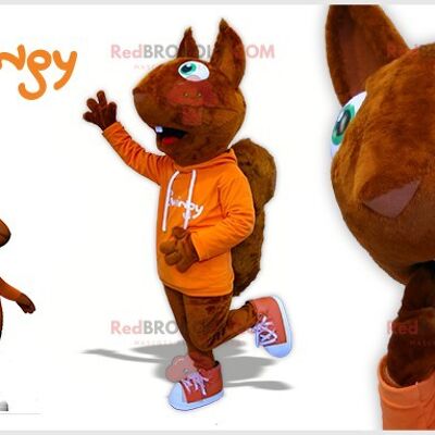 Sputies REDBROKOLY mascot orange guy. Orange creature / REDBROKO_07655